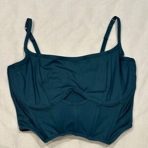 Gilly Hicks Hollister Corset Top Size Medium Curvy Turquoise